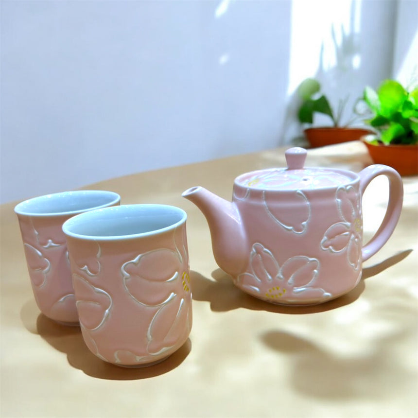 湯呑 花 ピンク