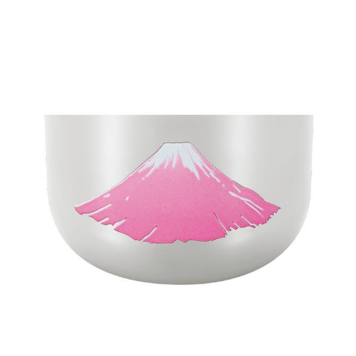 冷感ぐい吞み 富士(金メッキ、底に桜)