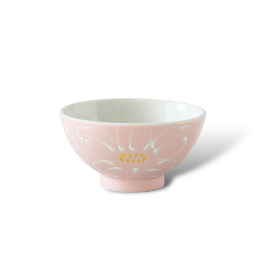 飯茶碗 花 ピンク