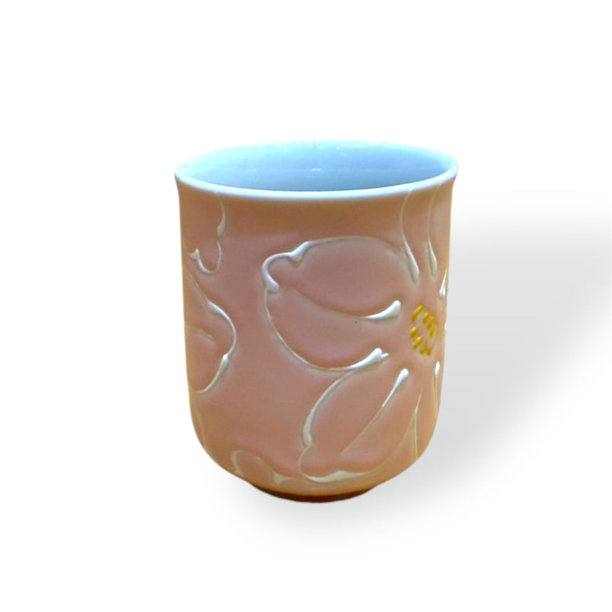 湯呑 花 ピンク