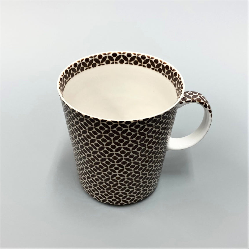 薄づくりマグカップ 七宝 茶色