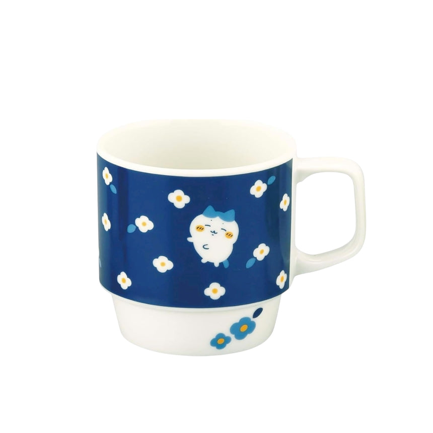 ハチワレ　マグカップ　青