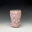線象嵌角ビアカップ　丸型　ピンク　ストロベリーシェイプ