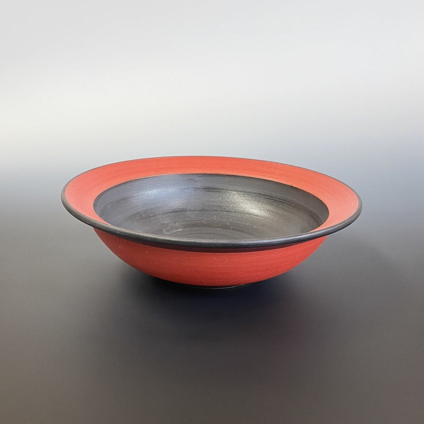 Red soup bowl (black inside)