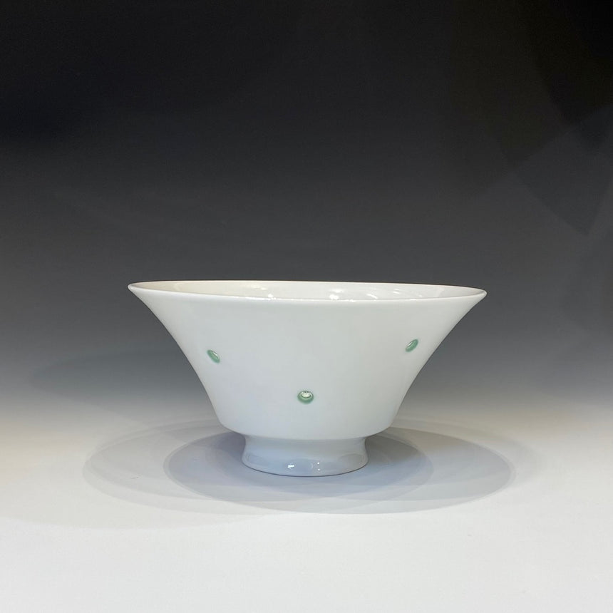 Crystal aqua bowl green