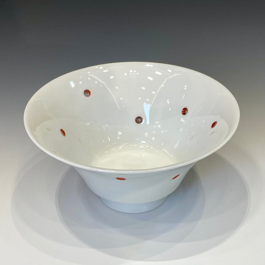 crystal aqua bowl red