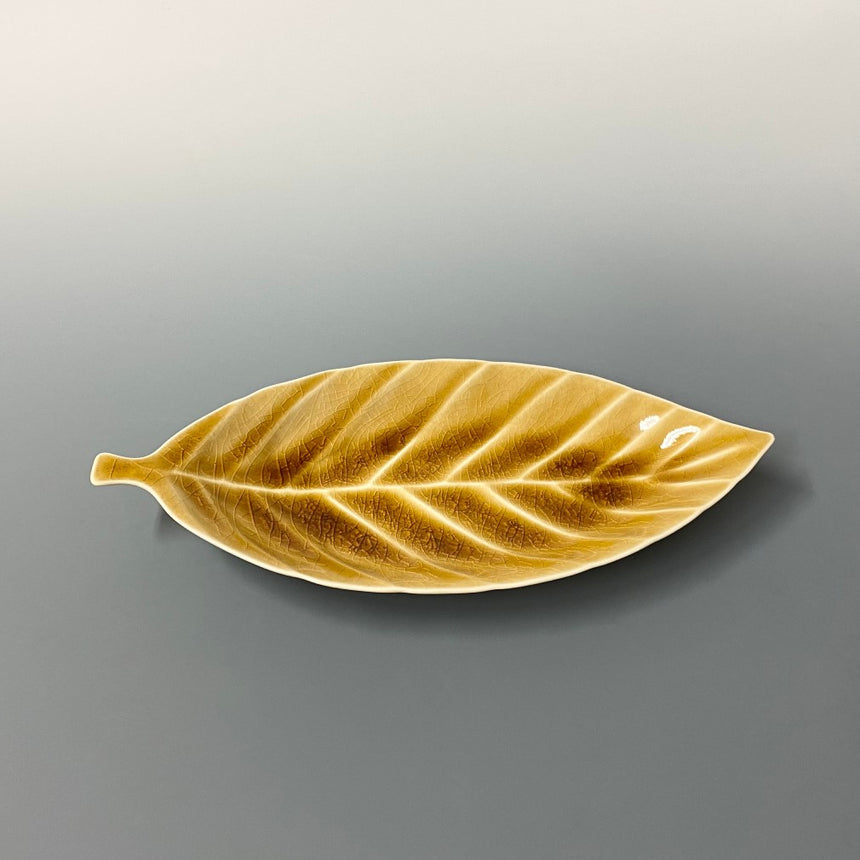 Leaf plate S brown