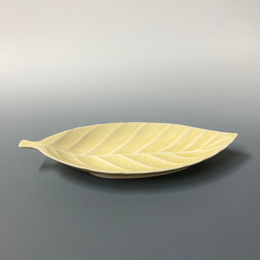 Leaf plate S yellow